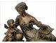 Bronze clock, Woman and Cherub, Charpentier, Louis XV, XIX