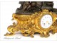 Bronze clock, Woman and Cherub, Charpentier, Louis XV, XIX