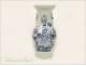 Large blue porcelain vase 19th China Birds