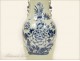 Large blue porcelain vase 19th China Birds