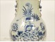 Large blue porcelain vase 19th China Birds