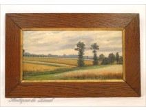 HST Campaign Burgundy Painting Landscape 20th Doumenq