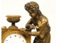 Gilt bronze clock in Love Shells, Empire, XIX