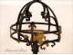 Wrought Iron Lamp Fleurs de Lys 20th