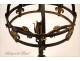 Wrought Iron Lamp Fleurs de Lys 20th