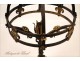 Wrought Iron Lamp Fleurs de Lys 20th