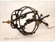 Wrought Iron Lamp Fleurs de Lys 20th