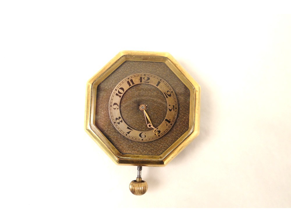 Horloge Réveil Mécanique Veille en Bois Antique