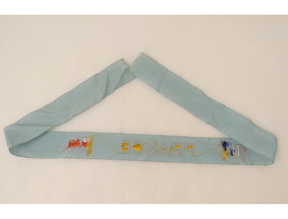 Ruban Rare Marine Nationale F.N.F.L. (Forces Navales Françaises Libres) - Fabrication USA 1943 WWII - Insigne