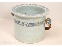 Bucket Nevers faience Flowers Foliage 18th