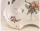 Shaving dish earthenware Auxerre Carnation Flowers Insect 18th