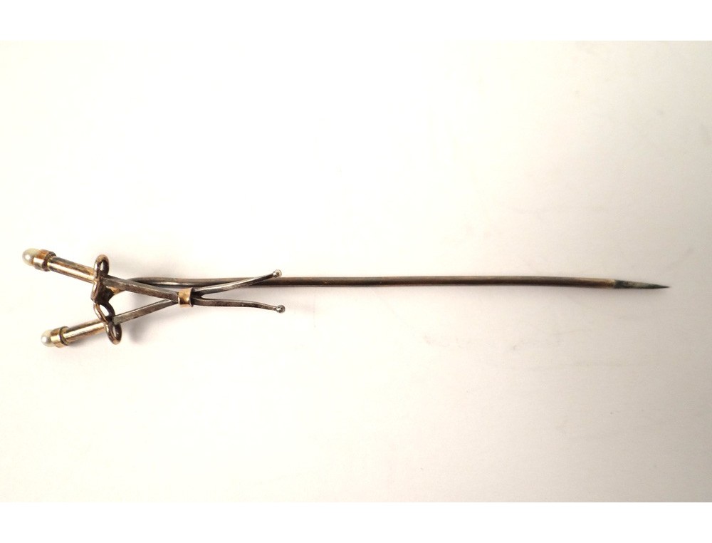 Épingle à Cravate Ancienne En Or 18 Carats Avec Camée - Début Du 20ème Siècle - Occasion