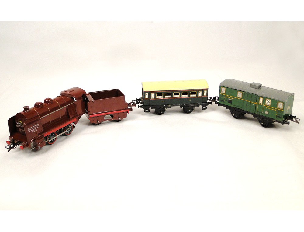 Train Ancien Jouet Hornby Par Meccano Paris Express 3 Dans Sa Boite