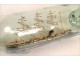 Bottle model sailing ship masts 4 Diorama 19th