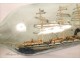 Bottle model sailing ship masts 4 Diorama 19th