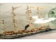 Bottle model sailing ship masts 4 Diorama 19th