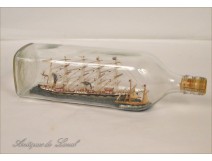 Bottle model sailing ship masts 5 19th Diorama