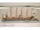 Bottle model sailing ship masts 5 19th Diorama