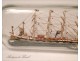 Bottle model sailing ship masts 5 19th Diorama