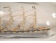 Model sailboat masts bottle 4 Diorama 19th