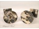 Pendule Cassolettes fer forgé marbre Art Déco XXe