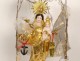 Vierge de Marseille Santibelli terre cuite Enfant Jésus ancre globe XIXème