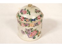 Petit pot couvert porcelaine Compagnie des Indes guirlandes fleurs XVIIIè