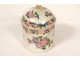 Petit pot couvert porcelaine Compagnie des Indes guirlandes fleurs XVIIIè
