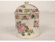 Petit pot couvert porcelaine Compagnie des Indes guirlandes fleurs XVIIIè