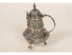 Solid silver Dutch ewer, Netherlands, bird masks, 192.46g, 19th century