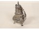 Solid silver Dutch ewer, Netherlands, bird masks, 192.46g, 19th century