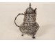 Solid silver Dutch ewer, Netherlands, bird masks, 192.46g, 19th century