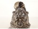 Solid silver Dutch ewer, Netherlands, bird masks, 192.46g, 19th century
