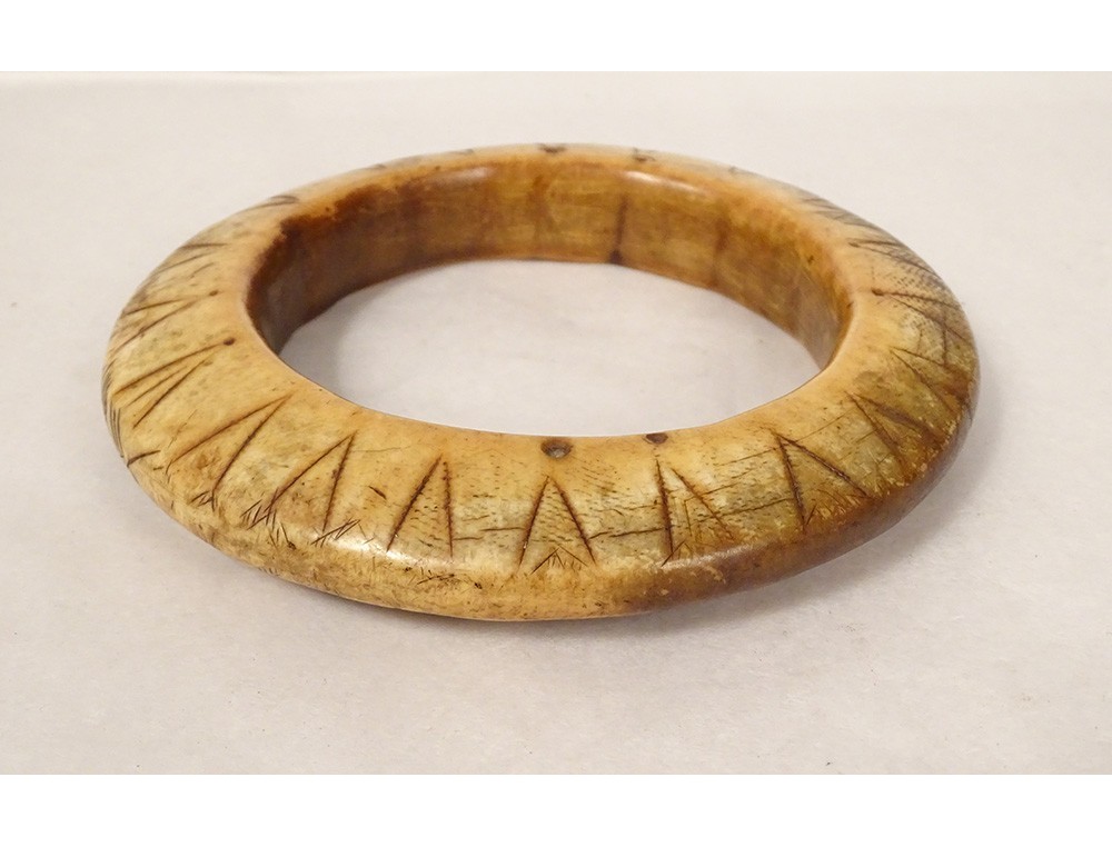 Bracelet ancien ivoire africain Afrique subsaharienne collection XIXème