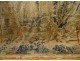 Tapisserie Aubusson paysage verdure personnages enfant tapestry XVIIIème