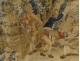 Tapisserie Aubusson paysage verdure personnages enfant tapestry XVIIIème