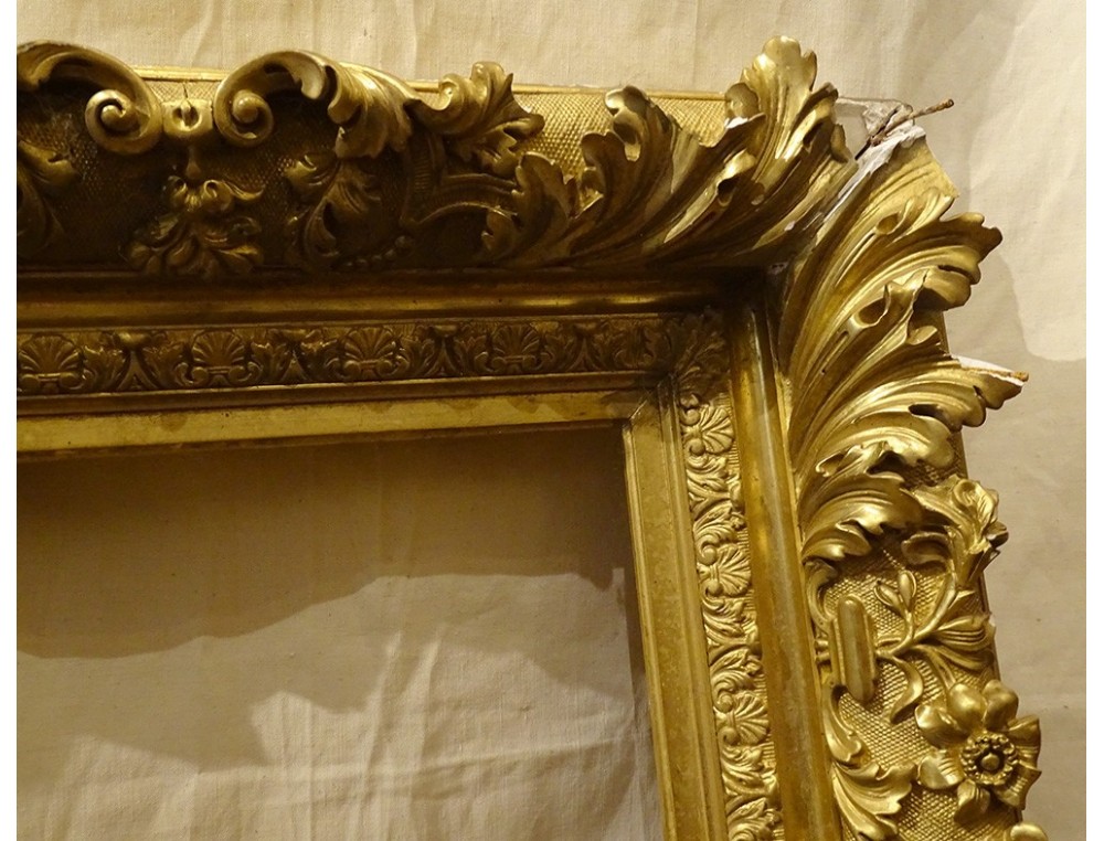 Joli Cadre Barbizon Stuc Doré Pour Peinture HST 27 X 19,5 Cm - Occasion