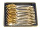 12 spoons in silver gilt Minerva NAPIII 19th