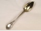 12 spoons in silver gilt Minerva NAPIII 19th