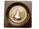 Miniature peinte portrait femme robe peigne diadème perles Ier Empire XIXè