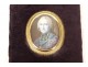 Miniature ovale portrait Cardinal Dominique de la Rochefoucauld fin XVIIIè