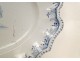 Flat oval earthenware Bordeaux Southwest 19th Blue Castle