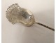 Cuillère à sels argent massif torsadé coquille Minerve POIDS XIXème siècle