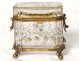 Box Bohemia enamelled glass jewelry box crystal Moser edelweiss XIX