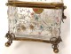 Box Bohemia enamelled glass jewelry box crystal Moser edelweiss XIX