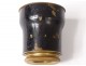 Binocular lorgnette of gilded brass Napoleon III leather case nineteenth century