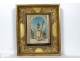 Table Saint Blaise embroidery silk threads gold silver golden frame Empire 19th