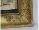 Table Saint Blaise embroidery silk threads gold silver golden frame Empire 19th