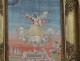 Tableau Ascension Vierge Marie broderie soie cadre doré Ier Empire XIXème
