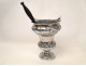 Sprinkler with sprinkler or bucket bless Baptism, silver metal nineteenth